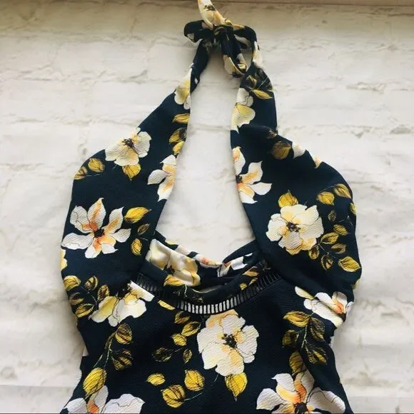 Beach Riot x Stone Cold Fox Paige Floral Print Cut Out Swimsuit Sz XS NWT - Picture 4 of 10